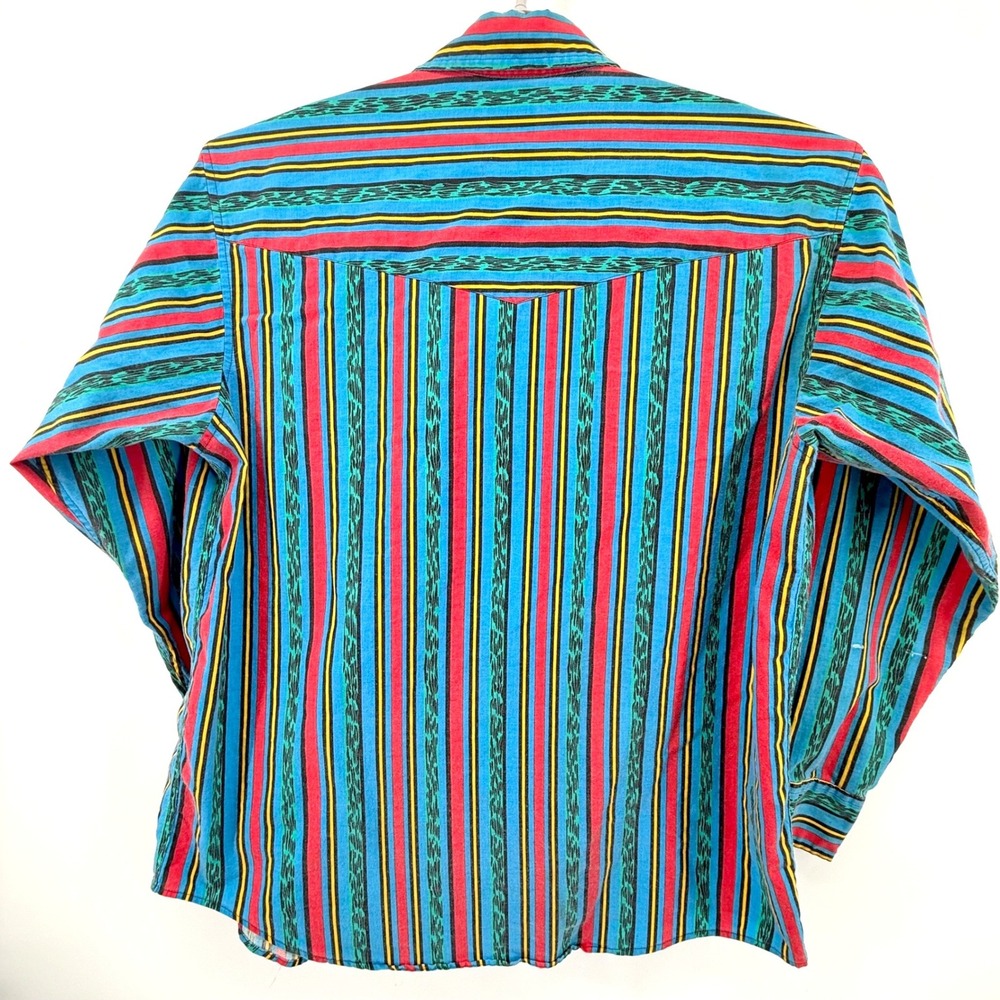 Western Plains Trading Co Shirt Mens Large Multicolor Striped Brushpopper Cotton - Picture 9 of 10